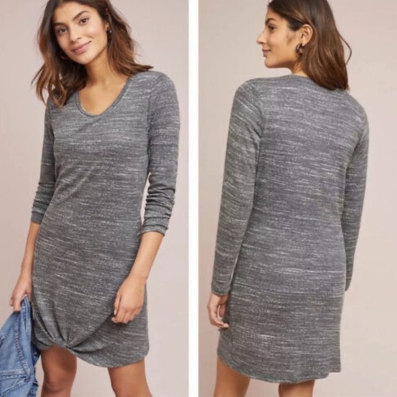 dolan Dresses & Skirts - Anthropologie Dolan 3/4 Sleeve Stretch Jersey Knit Keyhole Mini Dress Petite XS